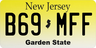 NJ license plate B69MFF
