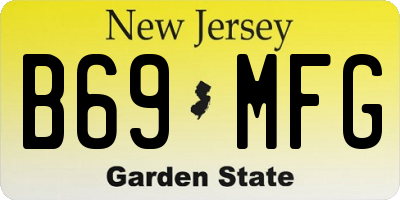 NJ license plate B69MFG
