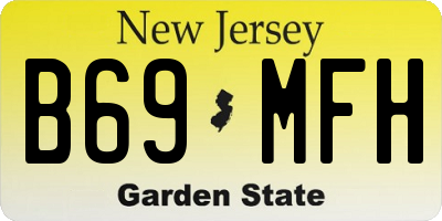 NJ license plate B69MFH
