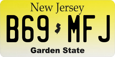 NJ license plate B69MFJ