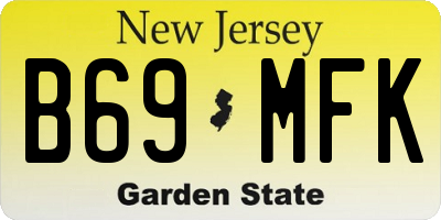 NJ license plate B69MFK