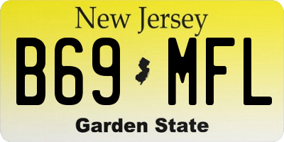 NJ license plate B69MFL
