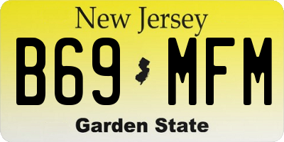 NJ license plate B69MFM