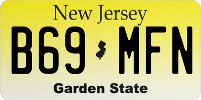 NJ license plate B69MFN