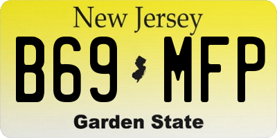 NJ license plate B69MFP