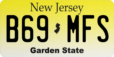 NJ license plate B69MFS