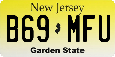 NJ license plate B69MFU