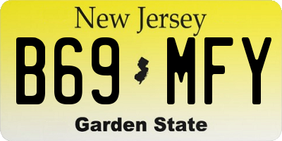 NJ license plate B69MFY