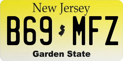 NJ license plate B69MFZ