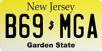 NJ license plate B69MGA