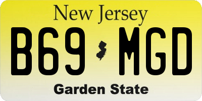 NJ license plate B69MGD