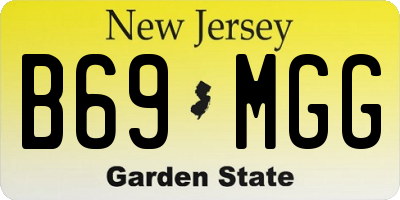 NJ license plate B69MGG