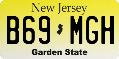 NJ license plate B69MGH