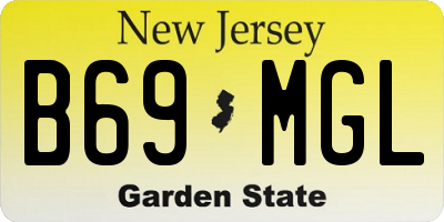 NJ license plate B69MGL