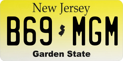 NJ license plate B69MGM