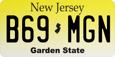 NJ license plate B69MGN