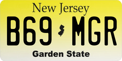 NJ license plate B69MGR
