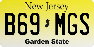 NJ license plate B69MGS