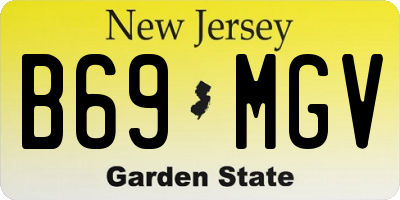 NJ license plate B69MGV