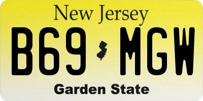 NJ license plate B69MGW