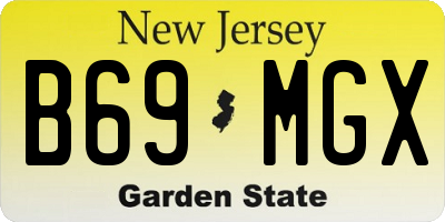 NJ license plate B69MGX