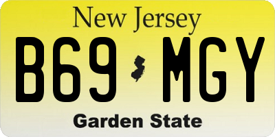 NJ license plate B69MGY