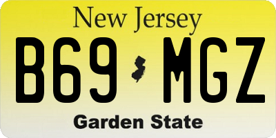NJ license plate B69MGZ