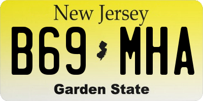 NJ license plate B69MHA