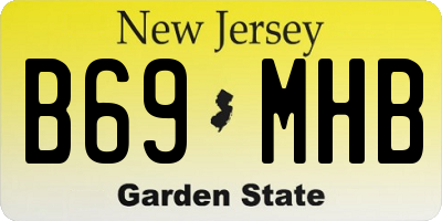 NJ license plate B69MHB