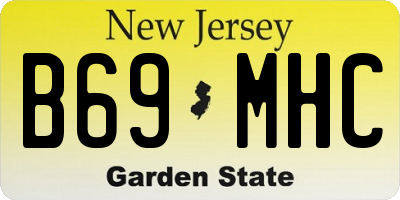 NJ license plate B69MHC