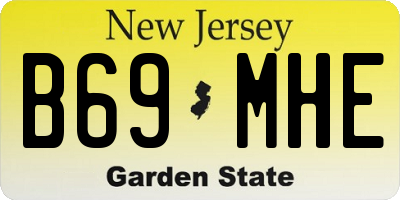 NJ license plate B69MHE