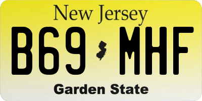 NJ license plate B69MHF