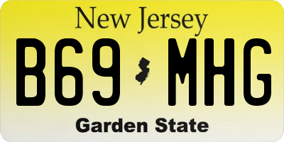 NJ license plate B69MHG