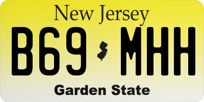 NJ license plate B69MHH