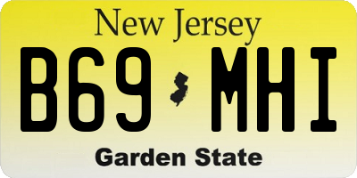 NJ license plate B69MHI