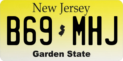 NJ license plate B69MHJ
