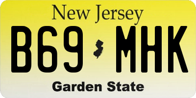 NJ license plate B69MHK