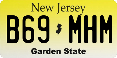 NJ license plate B69MHM