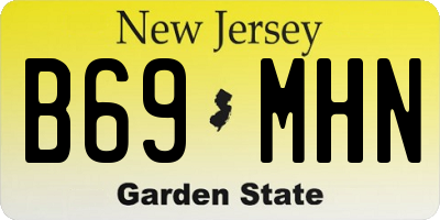 NJ license plate B69MHN