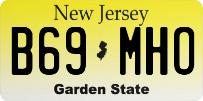 NJ license plate B69MHO
