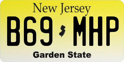 NJ license plate B69MHP