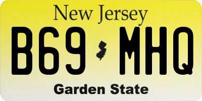 NJ license plate B69MHQ