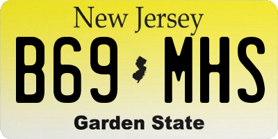 NJ license plate B69MHS