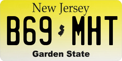 NJ license plate B69MHT