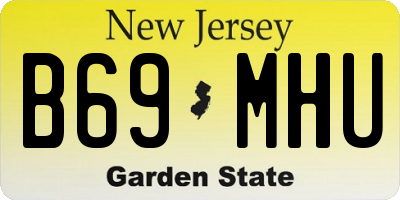 NJ license plate B69MHU