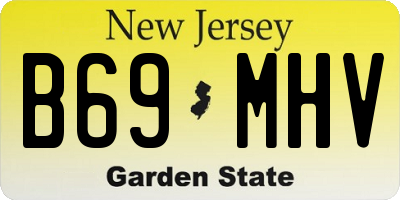 NJ license plate B69MHV
