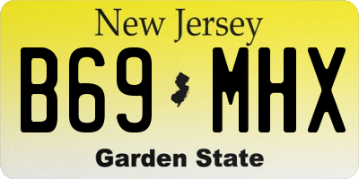 NJ license plate B69MHX
