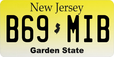 NJ license plate B69MIB
