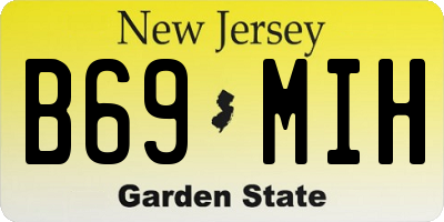NJ license plate B69MIH