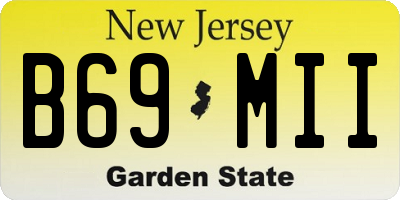 NJ license plate B69MII